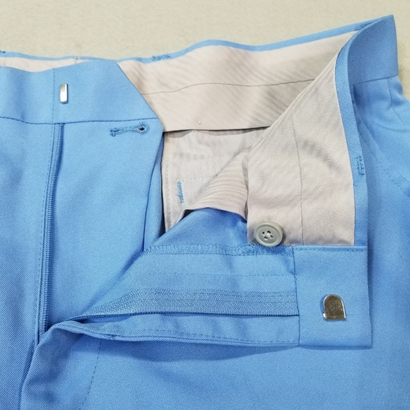 Louis Raphael Golf Shorts Mens Size 34 Blue Flat Front Golfer Polyester - Picture 5 of 8